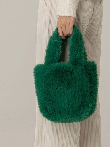 COYA 25 fur tote bag [green] - molliolli - Modalova