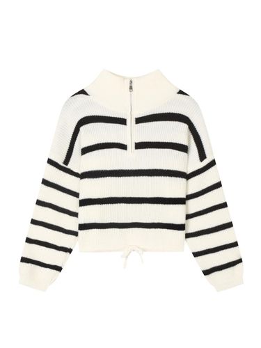 Hem String High-Neck Stripe Knitwear (TJUCY2952) - VIKI - Modalova