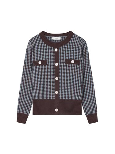 Contrast button point jacquard knit pullover - VIKI - Modalova