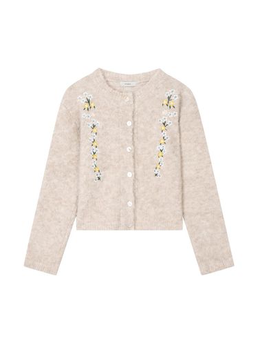 Flower embroidered boucle cardigan (TJCCY4982) - VIKI - Modalova