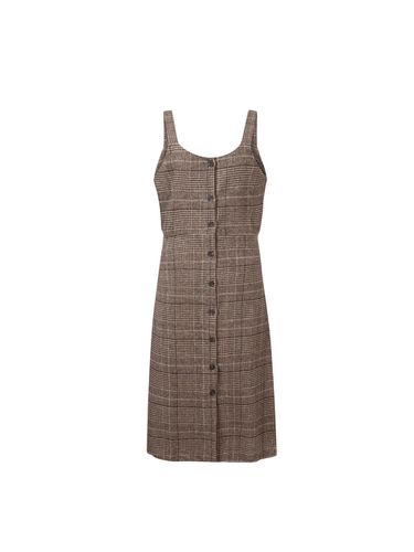 Checkered bustier button long dress (TJOAY2544) - VIKI - Modalova