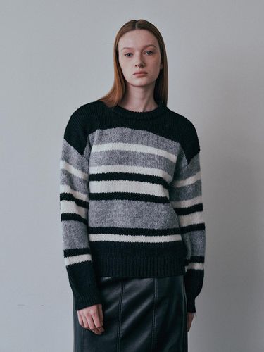 BA_Patchwork striped sweater_BLACK - PIA STUDIO - Modalova