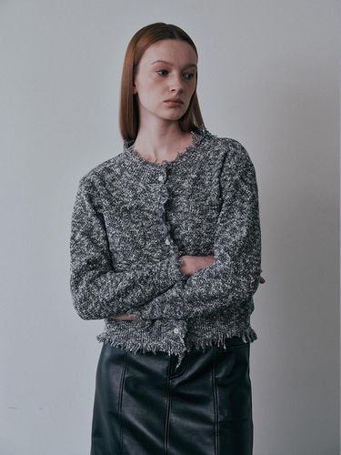 BA_Classic tweed cardigan_BLACK - PIA STUDIO - Modalova