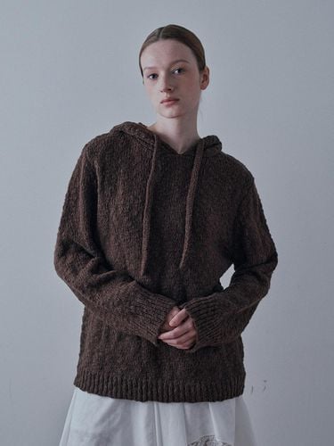 BA_Dark brown knitted hoodie - PIA STUDIO - Modalova