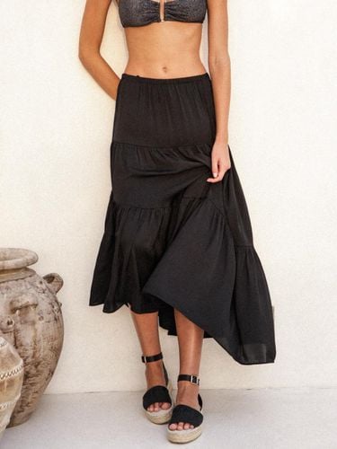 Asymmetrical Tiered Silky Skirt - DAZE DAYZ - Modalova