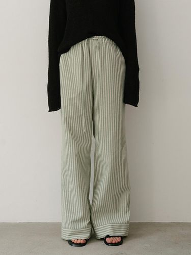 Roa banding stripe pants_green - AARAN - Modalova