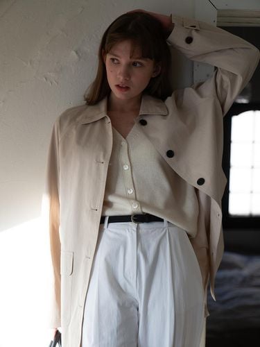 Raglan half coat_beige - AARAN - Modalova