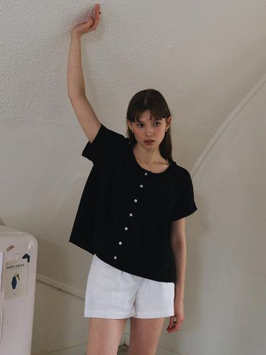 Momo lace blouse_black - AARAN - Modalova