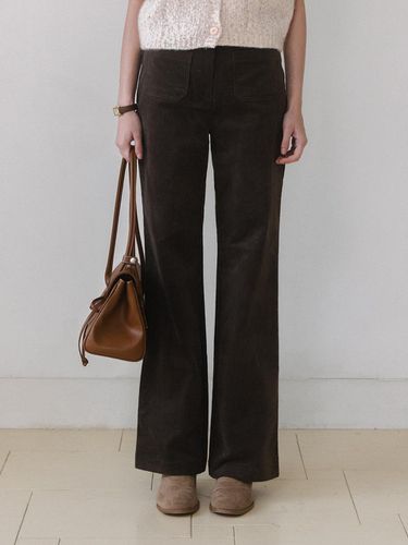 Corduroy bootcut pants_brown - AARAN - Modalova