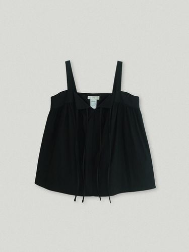 Two ribbon sleeveless blouse_black - AARAN - Modalova