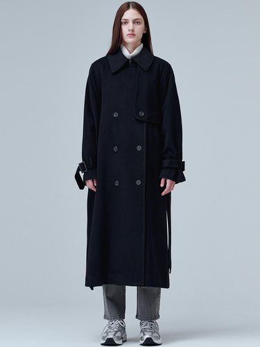 Wool double coat (black) - MaLoupe - Modalova