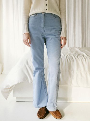 A CORDUROY SEMI BOOTS CUT PANTS_POWDER BLUE - AMONG - Modalova