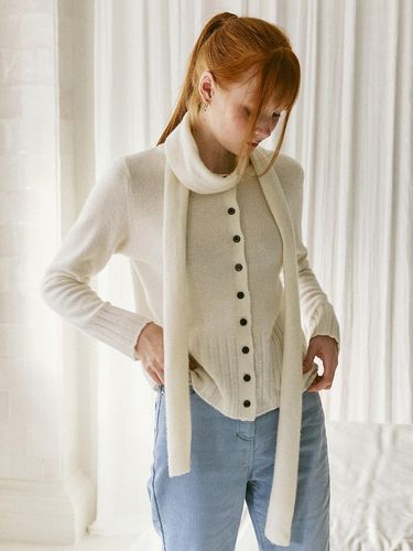 A WOOL MUFFLER CARDIGAN SET_IVORY - AMONG - Modalova