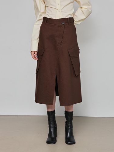 A - line Cargo Skirt _ Brown - mu:arvo - Modalova