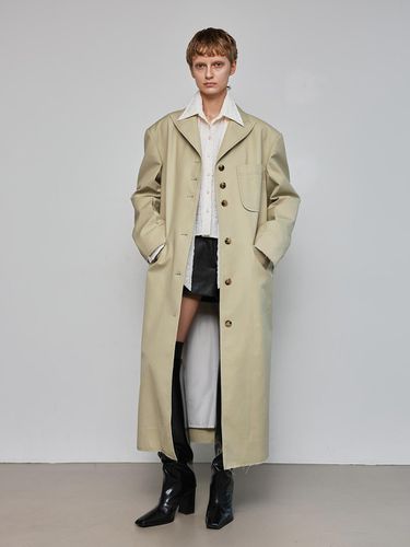 Oversized Cotton Trench-type Belted Coat _ - mu:arvo - Modalova