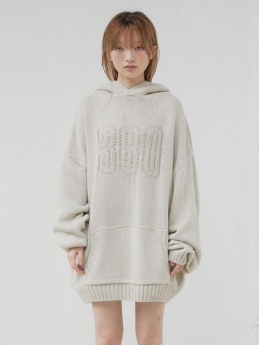 KNIT HOODIE (BEIGE) - THREE TO EIGHTY - Modalova