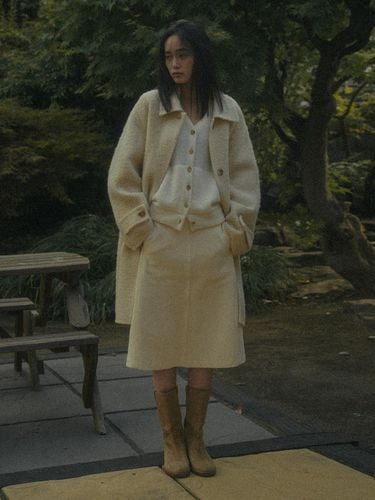 AMBO CORDUROY FLARE HALF SKIRT_IVORY - SAGEMENT - Modalova