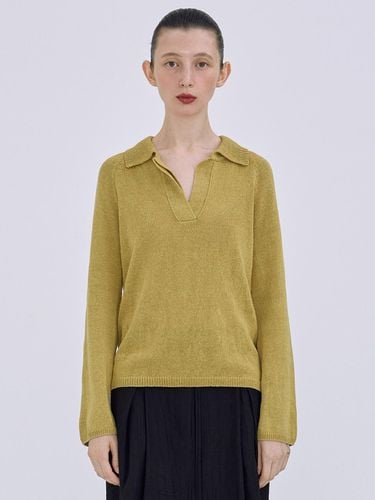 Linen Knit Top_Green - WNDERKAMMER - Modalova