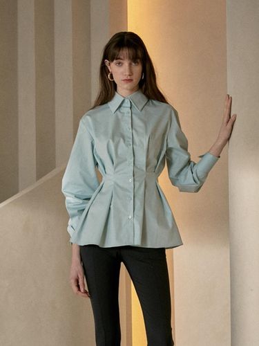 Pleats slimline shirt [ / mint / pink / black - cordinary - Modalova