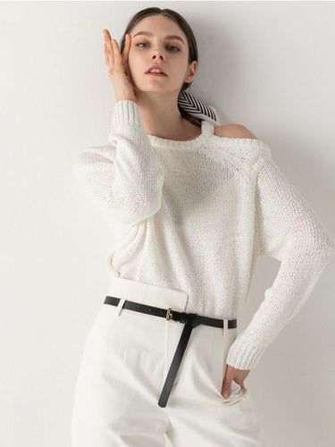 Relaxed fit Cut - out knit top - white - cordinary - Modalova