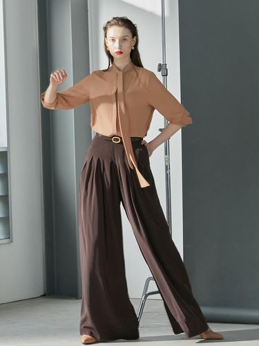 Jupe stitch pleats flared pants - brown - cordinary - Modalova