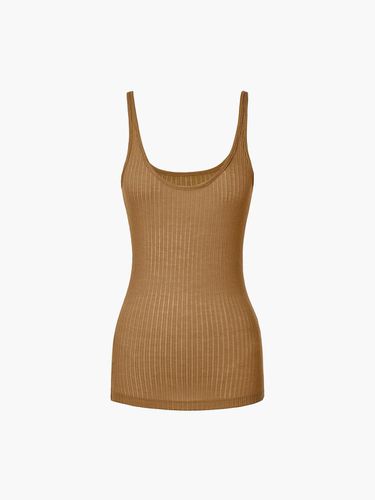 Semi see - through sleeveless top - brown - cordinary - Modalova