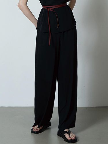 Comfy silky banding pants - black - cordinary - Modalova