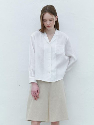 Linen natural shirts - white - AYU - Modalova