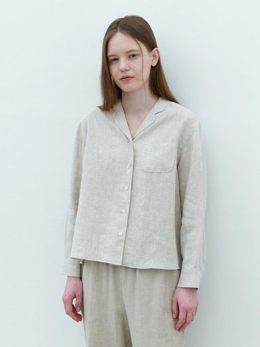 Linen natural shirts - beige - AYU - Modalova