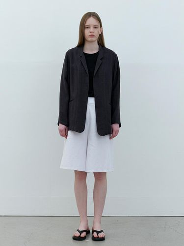 Linen jacket - black - AYU - Modalova