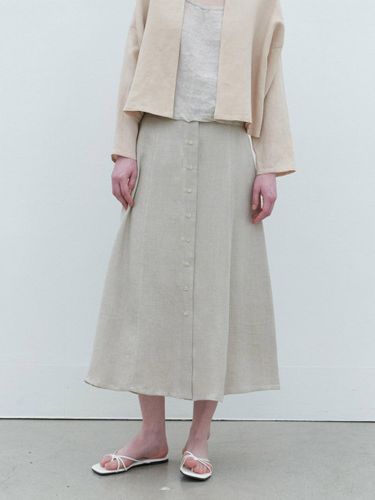 Linen button skirt - AYU - Modalova