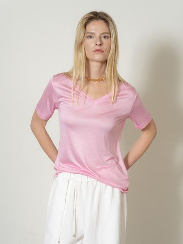 V neck basic t - shirt - pink - cordinary - Modalova