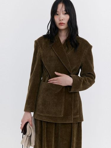 Corduroy 2 Way Jacket_Khaki - WNDERKAMMER - Modalova