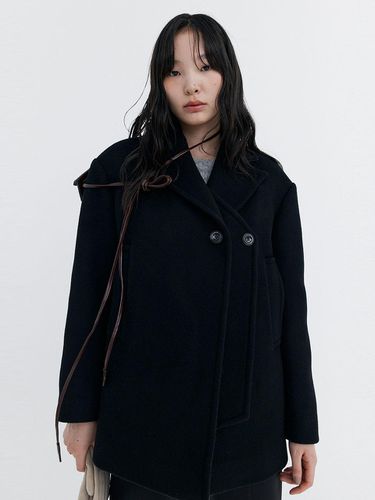 Wool Half Length Coat_Black - WNDERKAMMER - Modalova