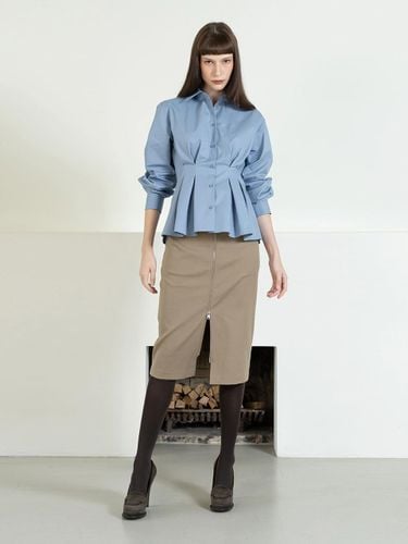 Pleated slim fit shirt - blue - cordinary - Modalova