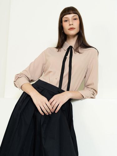 Feminine tie blouse - beige - cordinary - Modalova