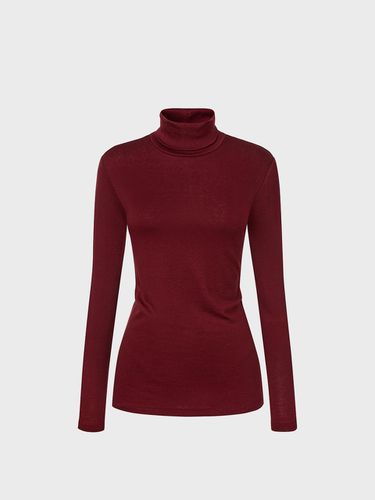 Wool span turtleneck - wine - cordinary - Modalova