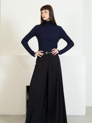 Soft ribbed turtleneck knit - darknavy - cordinary - Modalova