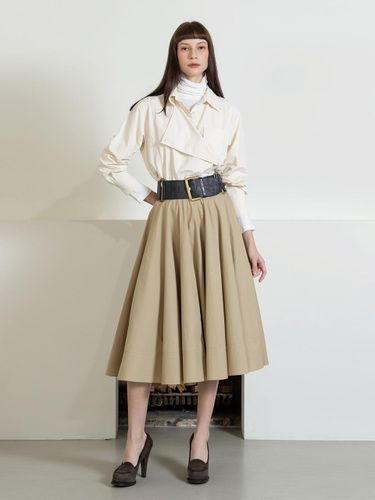 Hidden tucking banding full skirt - beige - cordinary - Modalova