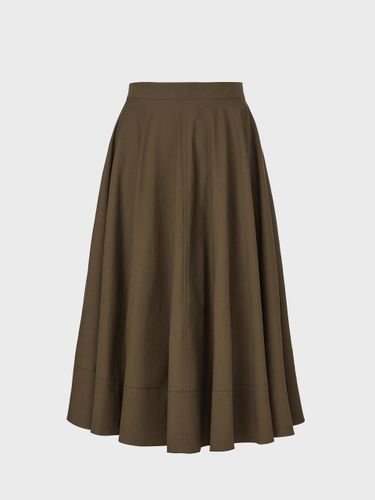 Hidden tucking banding full skirt - khaki brown - cordinary - Modalova