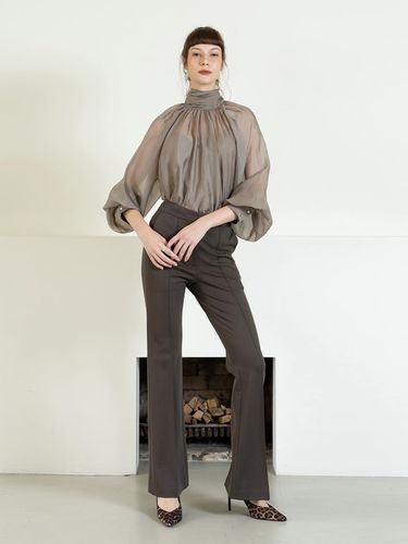 Jersey semi - bootcut pants - khakigrey - cordinary - Modalova