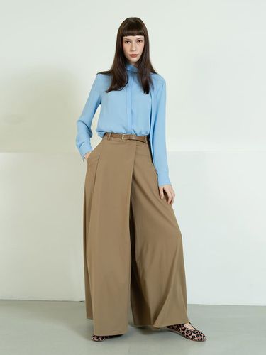 Wide silky wrap trousers with belt - cordinary - Modalova