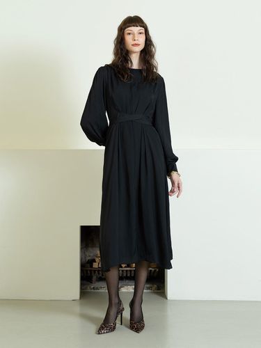 Strapped silky dress - black - cordinary - Modalova