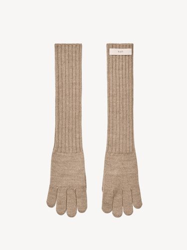 Fingerless Long Wool Gloves (beige) - RIDIFI - Modalova