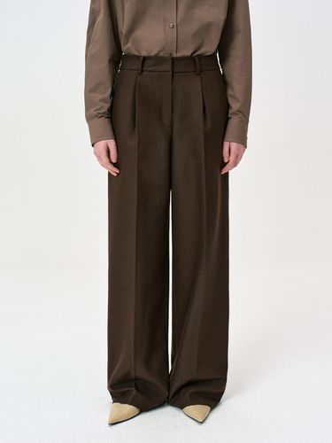 Herringbone wide pants (brown) - RIDIFI - Modalova