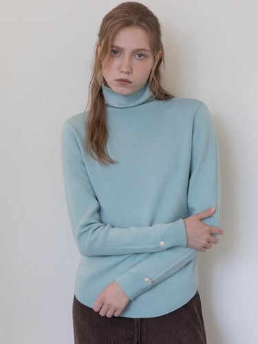 Wool blended turtleneck knitwear _ Green - JMARK New York - Modalova