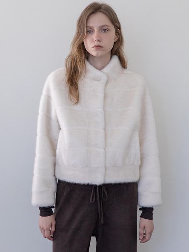 Eco fur high neck jacket _ - JMARK New York - Modalova