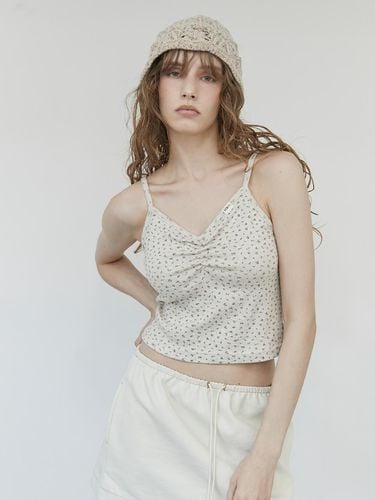 Eyelet Flower Shirring Sleeveless (beige) - HHIPS - Modalova