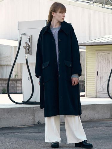 Knitwear collar long coat JYCA720E - Jucy Judy - Modalova