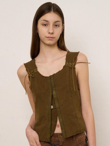 Washing canvas vest (2color) - TMNN - Modalova